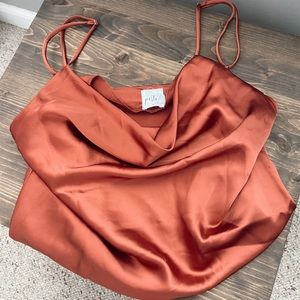 Princess Polly Rust Cowl Neck Cami Top USA Size 4